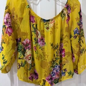 Floral Yellow Women's Top